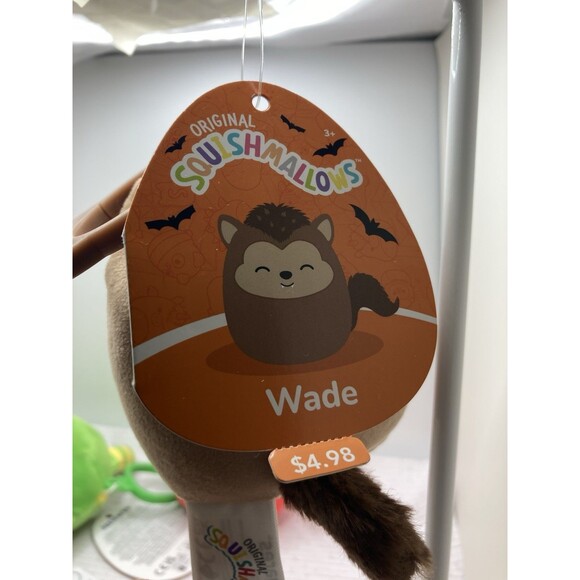 Squishmallows 3.5" Karlie Red Bat, Wade the Werewolf, Monster Callum Plush Clip - Picture 6 of 16